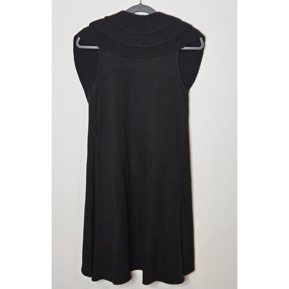 Alice + Olivia Black Sleeveless Cardigan Ruffle Duster‎ Sweater Vest Womens S - Picture 6 of 7